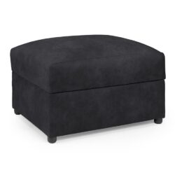 Oakley Fabric Foot Stool In Charcoal