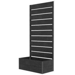 Outsunny 34 x 69.5cm Garden Planter Box with Back Trellis Design for Small Spaces, Balcony and Patio Gardening, Black Aosom UK