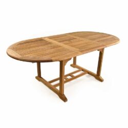 Sierra Wooden Extending Dining Table In Teak