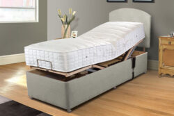 Uplift Align Ortho 1000 Pocket Wool Adjustable Bed and Mattress Set, Bednextday_Silver, No Storage, Adjustable Small Single