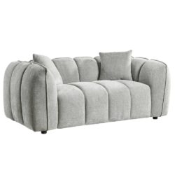 Ventura Fabric 2 Seater Sofa In Grey