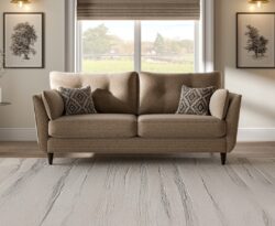 Capri Brown Fabric 3 Seater Sofa