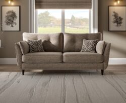 Capri Dove Grey Fabric 3 Seater Sofa