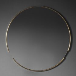 Filer Round Bevelled Wall Mirror In Gold