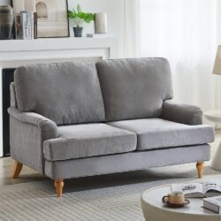 Hampshire Fabric 2 Seater Sofa In Grey