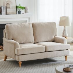Hampshire Fabric 2 Seater Sofa In Stone