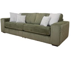 Milan Fern Green Fabric 4 Seater Sofa