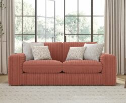 Milan Foxy Orange Fabric 2 Seater Sofa