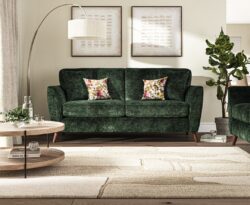 Naples Green Velvet 3 Seater Sofa