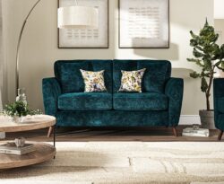Naples Teal Velvet 2 Seater Sofa