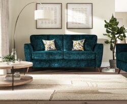Naples Teal Velvet 3 Seater Sofa