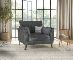 Palermo Graphite Chenille Fabric Armchair
