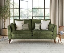 Palermo Olive Green Chenille Fabric 2 Seater Sofa