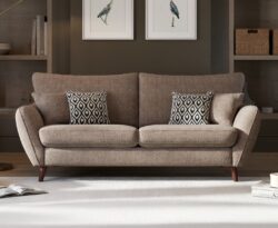Palma Latte Chenille Fabric 3 Seater Sofa