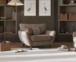 Palma Latte Chenille Fabric Armchair