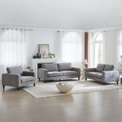 Soho Fabric 3+2+1 Seater Sofa Set In Grey