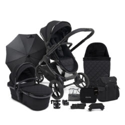 iCandy Peach 7 Pushchair and Carrycot Complete Bundle, Black