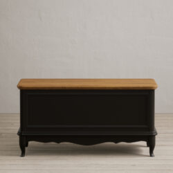 Chateau Noir Oak and Black Painted Blanket Box