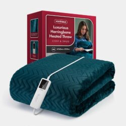 Emerald Green Heated Throw Blanket