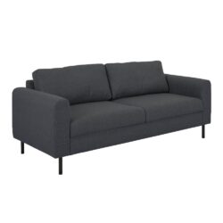 Onalaska Fabric 2.5 Seater Sofa In Basel Dark Grey