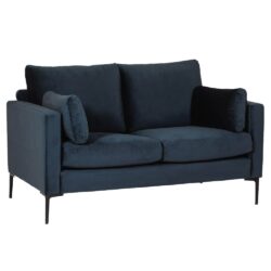 Waleska Fabric 2 Seater Sofa In Navy