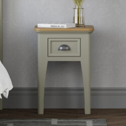 Brampton Soft Green Painted 1 Drawer Bedside Table