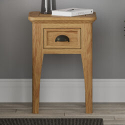 Cambridge Solid Oak 1 Drawer Bedside Table