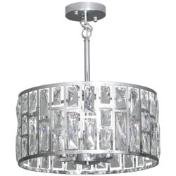 HOMCOM 72 Glass Crystallite Chandelier - Silver-Tone