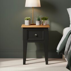 Charlton Oak and Black Painted Bedside Table