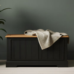 Charlton Oak and Black Painted Blanket Box