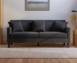 Chartwell Black Linen 3 Seater Sofa