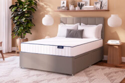 Coolflex Essentials Pocket Memory Hybrid Mattress + Premium Divan Bed, Silver, No Drawer, Single