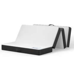 Folding Floor Mattress 4 Fold Memory Foam Mattress Futon Bed with Removable Cover, Single (90cmx190cmx10cm)