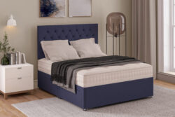 Hypnos Cotton Comfort Mattress + Premium Divan Bed, Silver, No Drawer, Single
