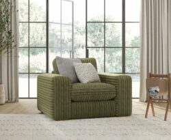 Milan Fern Green Fabric Armchair