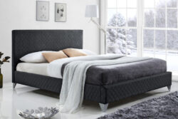 Time Living Brooklyn Dark Grey Bed Frame, Double