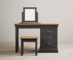 Charwood Oak and Charcoal Painted Dressing Table Set