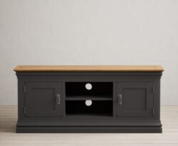Charwood Oak and Charcoal Painted Large TV Unit