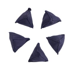 Durable Cotton Fabric Triangular Shaped Juggling Throw Bean Bags (Pack of 5)