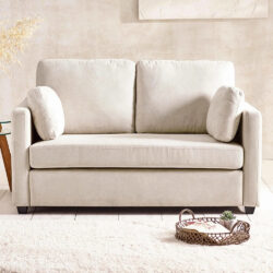 Opelika Fabric 2 Seater Sofa - Beige