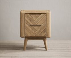 Parven Solid Oak 2 Drawer Bedside Chest