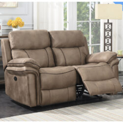 Rasalas Fabric Electric Recliner 2 Seater Sofa - Sahara