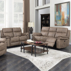 Rasalas Fabric Electric Recliner 3+2 Seater Sofa Set - Sahara