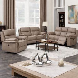Rasalas Fabric Electric Recliner 3+2+1 Seater Sofa Set - Sahara