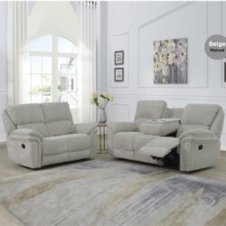 Wauchula Fabric Recliner 3+2 Seater Sofa Set - Beige