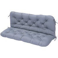 2 Seater Outdoor Tufted Bench Pad With Back Cushion