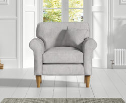 Darwin Light Grey Fabric Armchair
