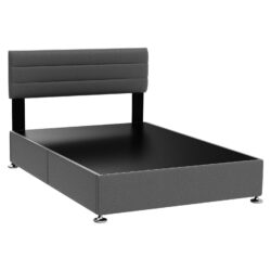 Divan Base Bed Frame With Headboard - No Mattress, No Storage, Double (135x190cm)