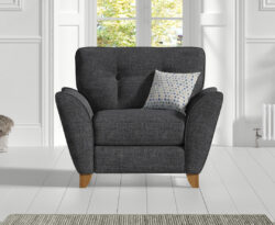Florin Charcoal Grey Fabric Armchair