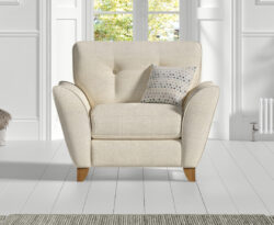 Florin Cream Fabric Armchair